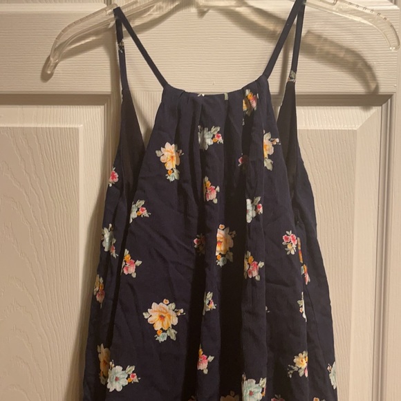 Aqua Xs navy flowered romper NWT - Picture 3 of 6